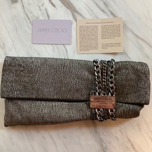 Gunmetal Jimmy Choo clutch